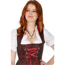 Load image into Gallery viewer, Elegant Dirndl 3-piece with red apron
