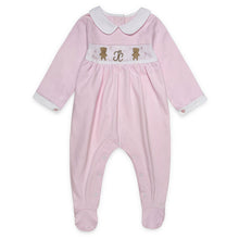Load image into Gallery viewer, "KISS ME, TEDDY" BABY GIRLS EMBROIDERED BABYGROW &amp; BIB 3-6 MONTHS
