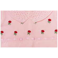 Load image into Gallery viewer, "PINKY ROSE" SOFT FINE KNITTED EMBROIDERED BABYGROW
