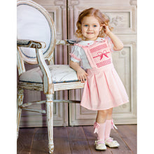Load image into Gallery viewer, " GRACIE " BLOUSE @ PINAFORE HAND-SMOCKED 2 PIECE SET. LIMITED - NEW ARRIVAL

