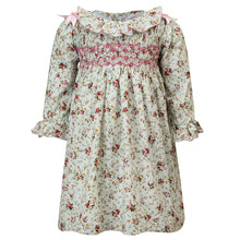Load image into Gallery viewer, FLORAL HAND-SMOCKED "JOSEPHINA" DRESS
