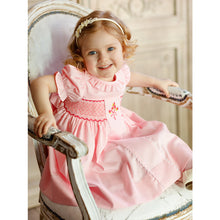 Load image into Gallery viewer, " ROSE ABSOLUE" TRADITIONAL HAND-SMOCKED COTTON DRESS. LIMITED.
