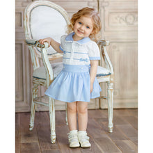 Load image into Gallery viewer, " FORGET-ME-NOT" HAND-SMOCKED SKIRT @ BLOUSE OUTFIT. LIMITED

