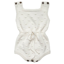 Load image into Gallery viewer, PACK OF 3 BLUE, DUSKY PINK&amp; WHITE COTTON KNIT ROMPERS
