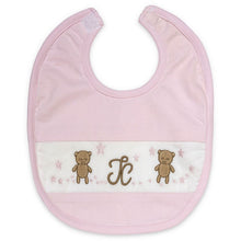 Load image into Gallery viewer, "KISS ME, TEDDY" BABY GIRLS EMBROIDERED BABYGROW &amp; BIB 3-6 MONTHS
