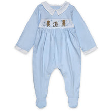 Load image into Gallery viewer, "KISS ME, TEDDY" BABY BOYS EMBROIDERED BABYGROW &amp; BIB 3-6 MONTHS

