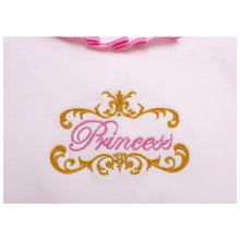 Load image into Gallery viewer, BABY GIRLS "PRINCESS" EMBROIDERED BODYSUITS AND MATCHING BIB SET.
