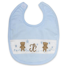 Load image into Gallery viewer, "KISS ME, TEDDY" BABY BOYS EMBROIDERED BABYGROW &amp; BIB 3-6 MONTHS
