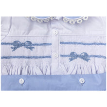 Load image into Gallery viewer, " FORGET-ME-NOT" HAND-SMOCKED SKIRT @ BLOUSE OUTFIT. LIMITED
