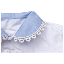 Load image into Gallery viewer, " FORGET-ME-NOT" HAND-SMOCKED SKIRT @ BLOUSE OUTFIT. LIMITED
