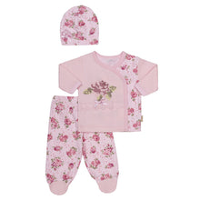 Load image into Gallery viewer, BABY GIRLS " JOLLY " PINK BABYSUIT &amp; HAT SET
