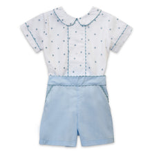 Load image into Gallery viewer, BOYS BLUE TRADITIONAL HERITAGE " MANUEL" TWO-PIECE BUSTER SUIT
