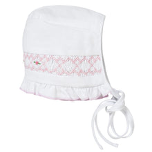 Load image into Gallery viewer, PACK OF 2 BABY GIRLS HAND-SMOCKED BONNET
