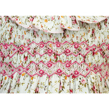 Load image into Gallery viewer, FLORAL HAND-SMOCKED "JOSEPHINA" DRESS
