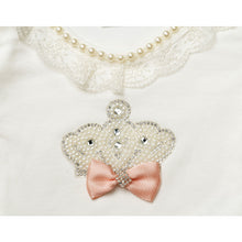 Load image into Gallery viewer, BABY GIRLS " BARBI " PEACH COTTON JERSEY BODYVEST, TUTU SKIRT &amp; HEADBAND SET
