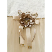 Load image into Gallery viewer, BABY GIRLS " ELLA " IVORY/GOLD TULLE SKIRT DRESS
