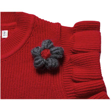 Load image into Gallery viewer, " TERESA " RED COTTON RIBBING KNITTED SLIPOVER
