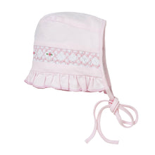 Load image into Gallery viewer, PACK OF 2 BABY GIRLS HAND-SMOCKED BONNET
