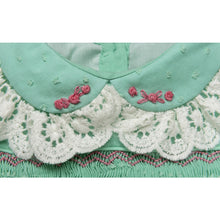 Load image into Gallery viewer, " MIRROR MIRROR" MINT HAND-SMOCKED TRADITIONAL DRESS. LIMITED
