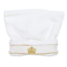 Load image into Gallery viewer, "ROYAL CROWN" BABY WHITE VELOUR 4 PIECE SMOCKED SET
