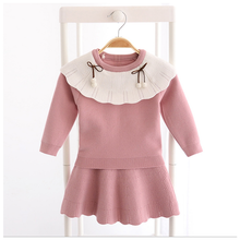 Load image into Gallery viewer, " TINA " ANGORA/WOOL BLEND DUSKY PINK KNITTED CARDIGAN @ SKIRT SET
