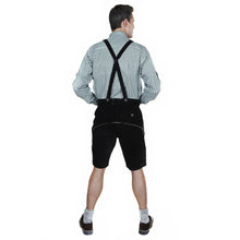 Load image into Gallery viewer, Men's Trachten Lederhose short made of fine cowhide leather, black
