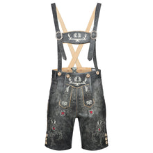 Load image into Gallery viewer, Exclusive high-quality men's party leather pants in rustic antique gray
