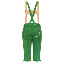 Load image into Gallery viewer, Ladies Leather Pants Meadow Green Kniebund made of fine cowhide leather
