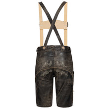 Load image into Gallery viewer, Special ladies traditional trousers knee length nappa leather antique brown vintage
