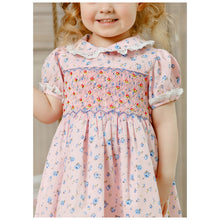 Load image into Gallery viewer, PINK ROSE " JUSTINE " HAND-SMOCKED DRESS. LIMITED
