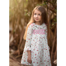 Load image into Gallery viewer, FLORAL HAND-SMOCKED "JOSEPHINA" DRESS
