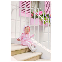 Load image into Gallery viewer, PINK KNITTED "LOLA" PRAM COAT &amp; BONNET SET
