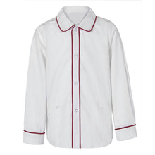 Load image into Gallery viewer, BURGUNDY SHORTS &amp; WHITE CLASSIC SHIRT BUSTER SUIT
