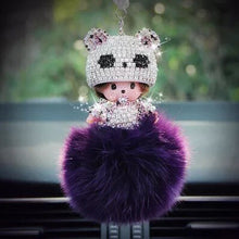 Load image into Gallery viewer, PACK OF 4 FLUFFY MONCHICHI GIRL RHINESTONE CRYSTAL KEY CHAIN FASHION DOLL HANDBAG PENDANT CHARM.
