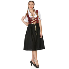 Load image into Gallery viewer, 3-piece Dirndl red with elaborate embroidery
