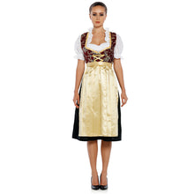 Load image into Gallery viewer, Velvety 3-piece Dirndl with apron and blouse
