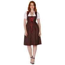 Load image into Gallery viewer, Elegant Dirndl 3-piece with red apron
