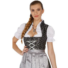 Load image into Gallery viewer, Velvety 3-piece Dirndl with apron and blouse costume
