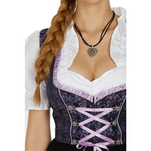Load image into Gallery viewer, Exclusive Dirndl 3 pcs. black, purple with apron
