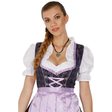 Load image into Gallery viewer, Exclusive Dirndl 3 pcs. black, purple with apron
