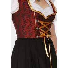 Load image into Gallery viewer, 3-piece Dirndl in red, long design
