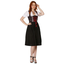 Load image into Gallery viewer, 3tlg.Dirndl Elegant black with apron and blouse
