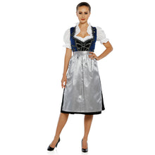 Load image into Gallery viewer, Velvety 3-piece Dirndl with apron and blouse
