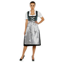 Load image into Gallery viewer, Modern 3pcs. Dirndl with silver apron and blouse
