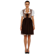 Load image into Gallery viewer, Nice 3pcs. Mokkadirndl with apron and blouse
