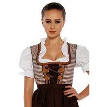 Load image into Gallery viewer, Nice 3pcs. Mokkadirndl with apron and blouse
