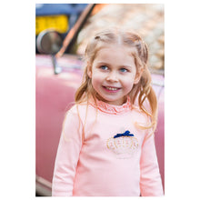 Load image into Gallery viewer, PEACH COTTON LONG-SLEEVED " JEWEL CROWN" GLAM JERSEY TOP
