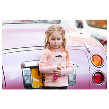 Load image into Gallery viewer, PEACH COTTON LONG-SLEEVED " JEWEL CROWN" GLAM JERSEY TOP
