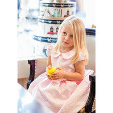 Load image into Gallery viewer, PINK SHIMMER SATIN SPOTTED OLDER GIRL DRESS
