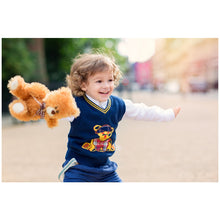 Load image into Gallery viewer, BOYS NAVY "SCOTTY BEAR" COTTON KNITTED TANK TOP
